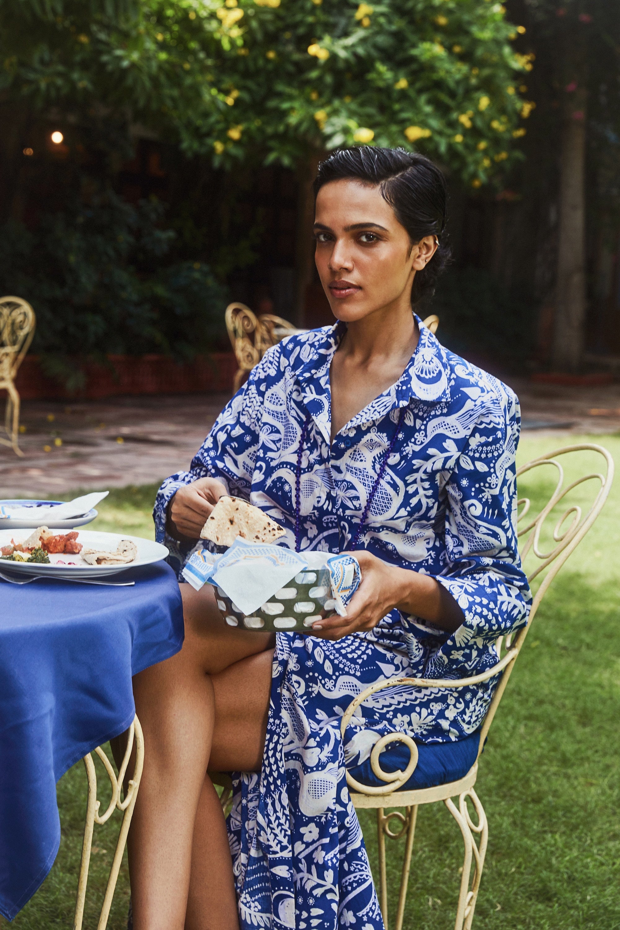 blue life donia dress BLUE LIFE DONIA DRESS - MAGENTA BLOSSOM