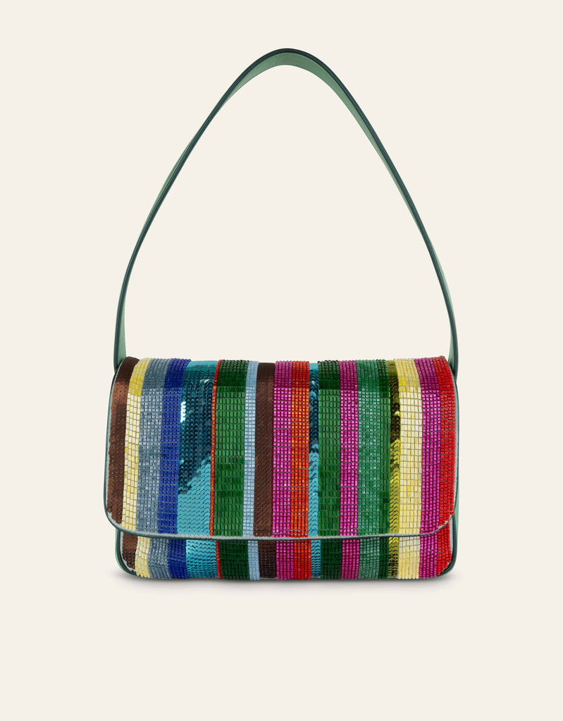 Stripes Beaded Bag