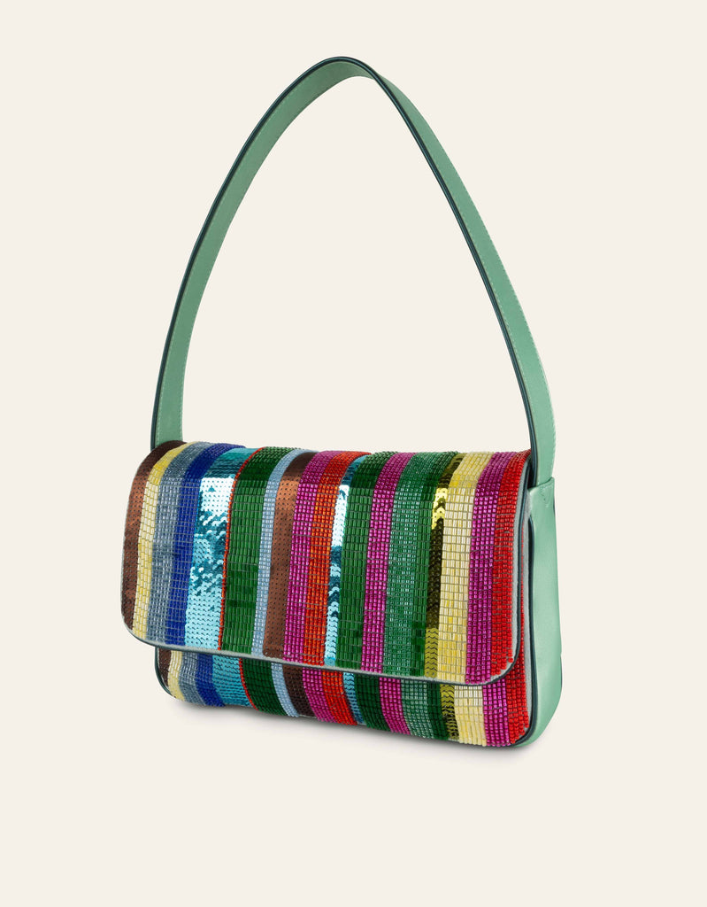 Stripes Beaded Bag