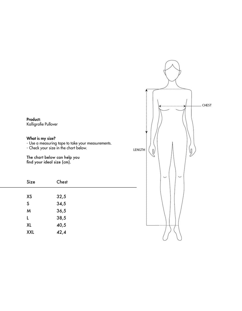 Kalligrafie Pullover