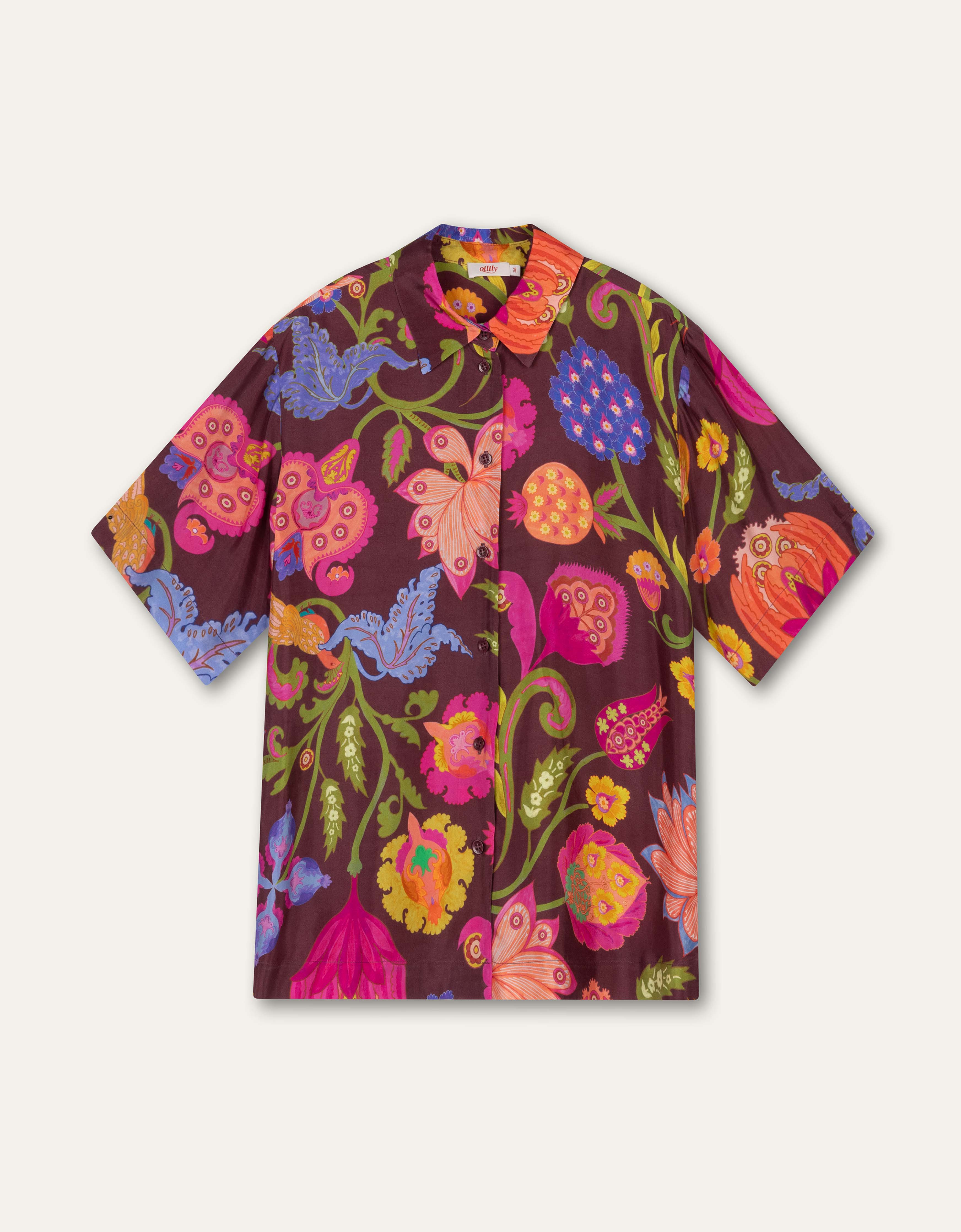 Binga Bluse Saphire Chintz/Tawny Port