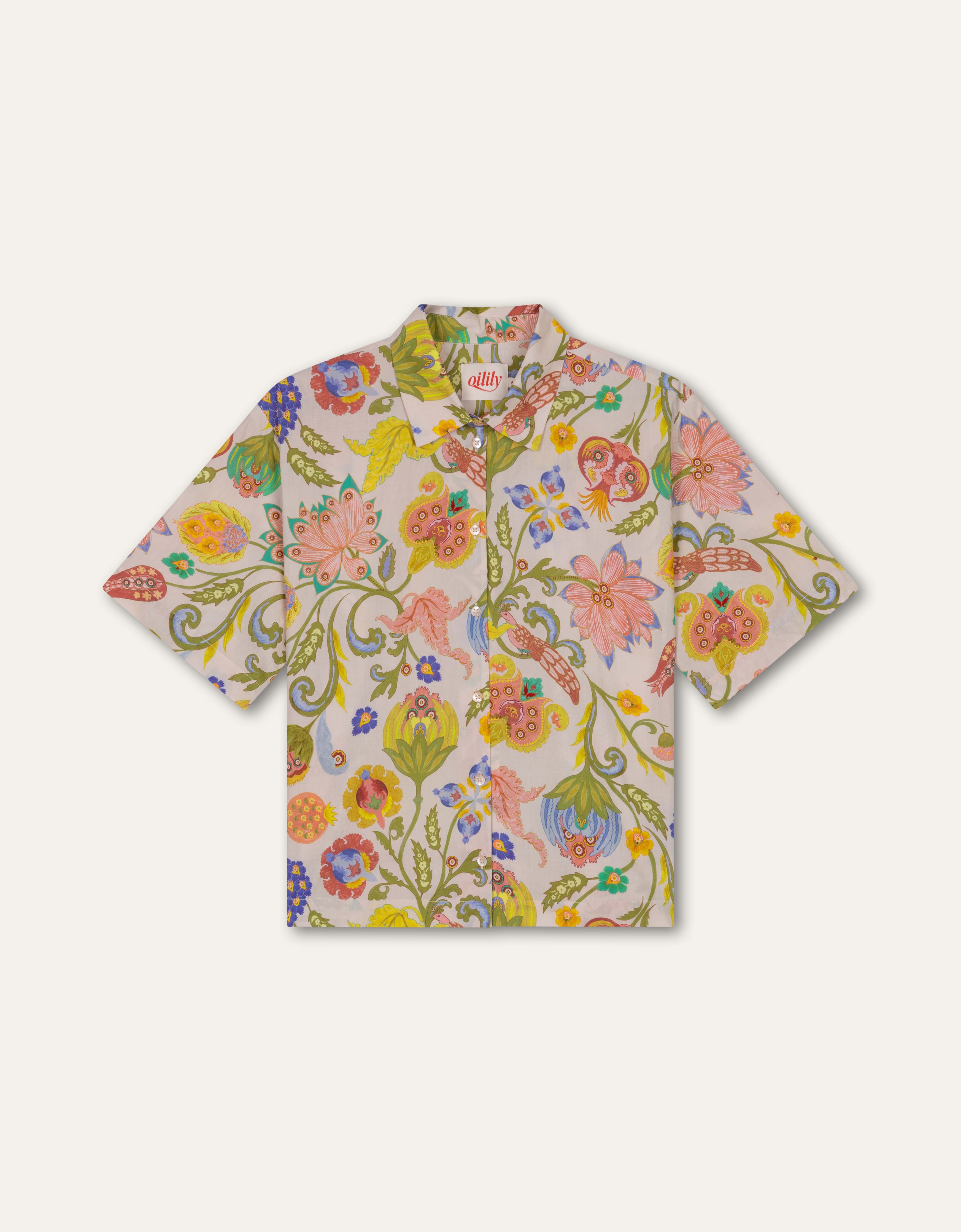 Binga Blouse Saphire Chintz/Shifting Sand