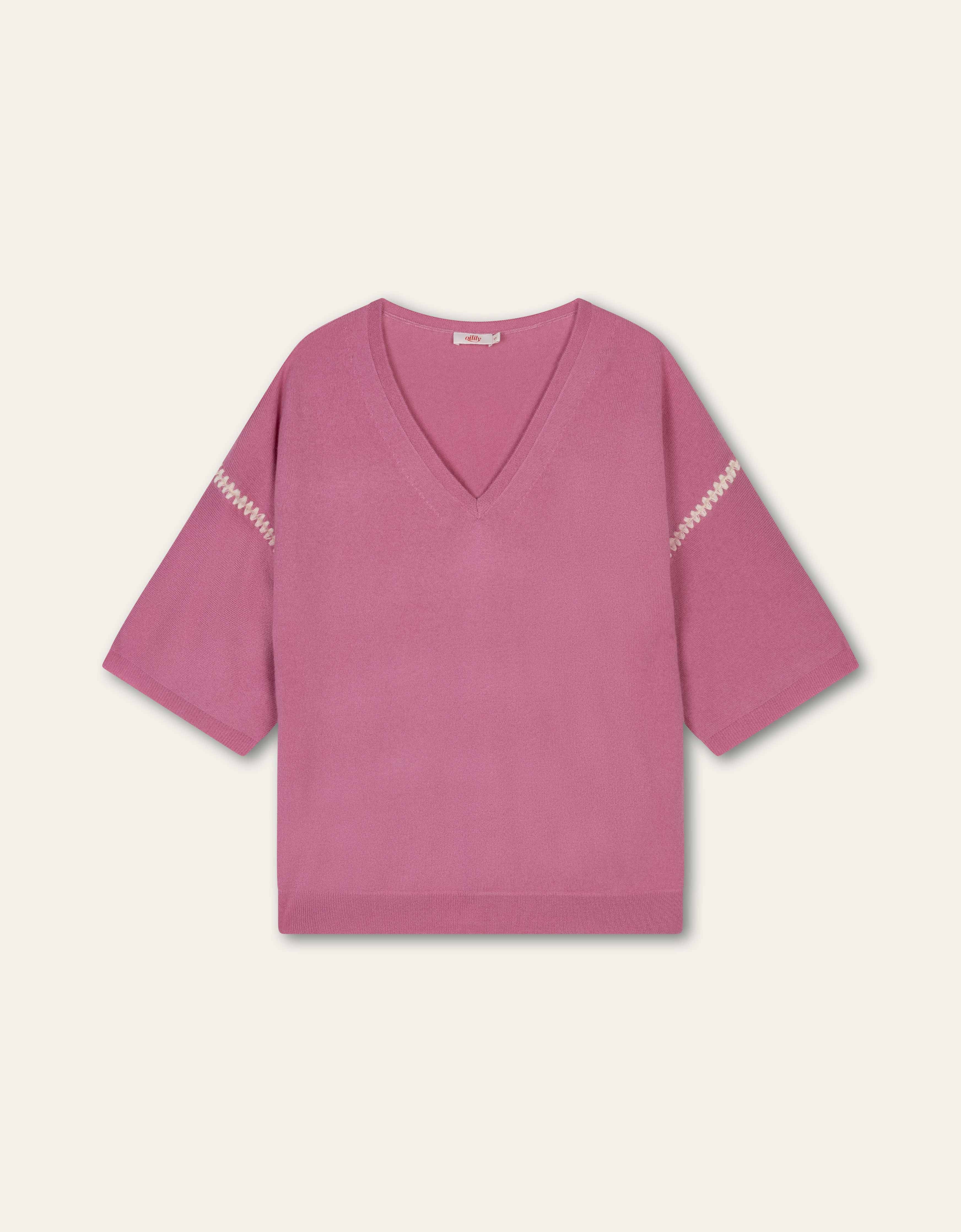 Kiran Gebreide Top Mauve Orchid