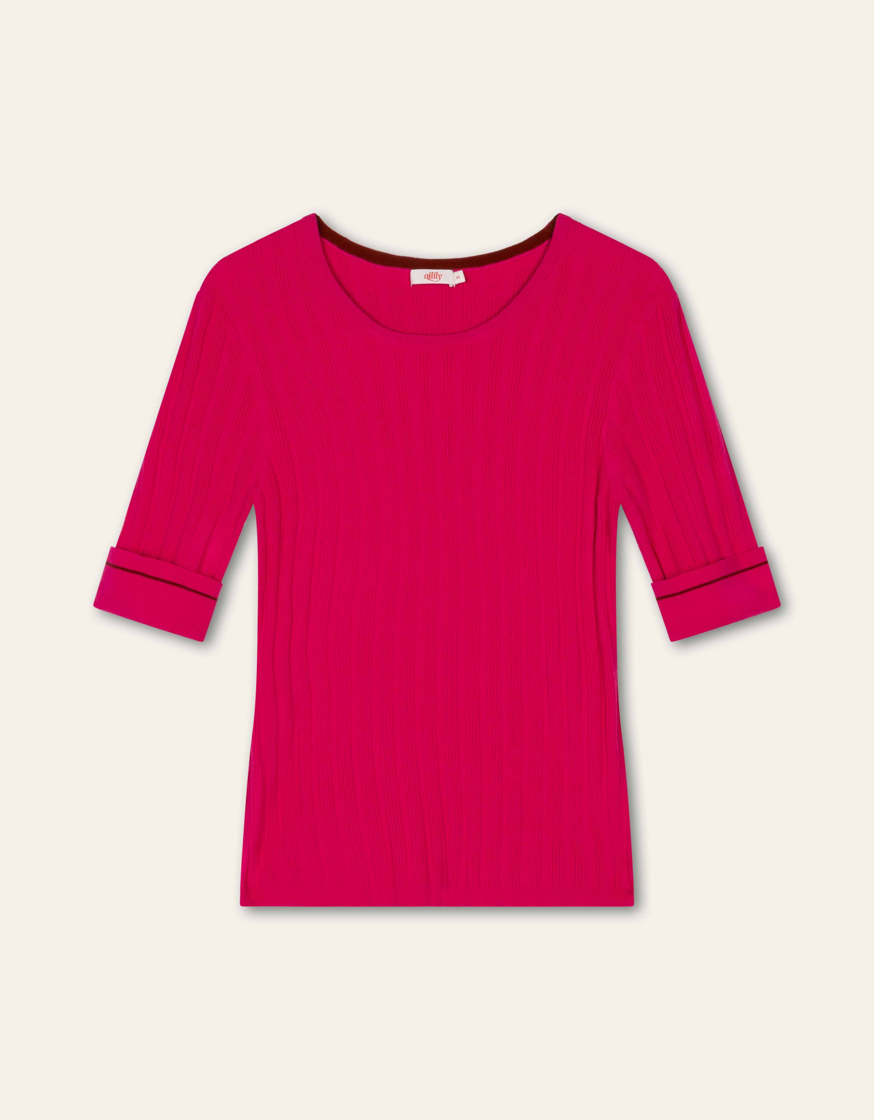 Kum kum Strickoberteil Beetroot Purple