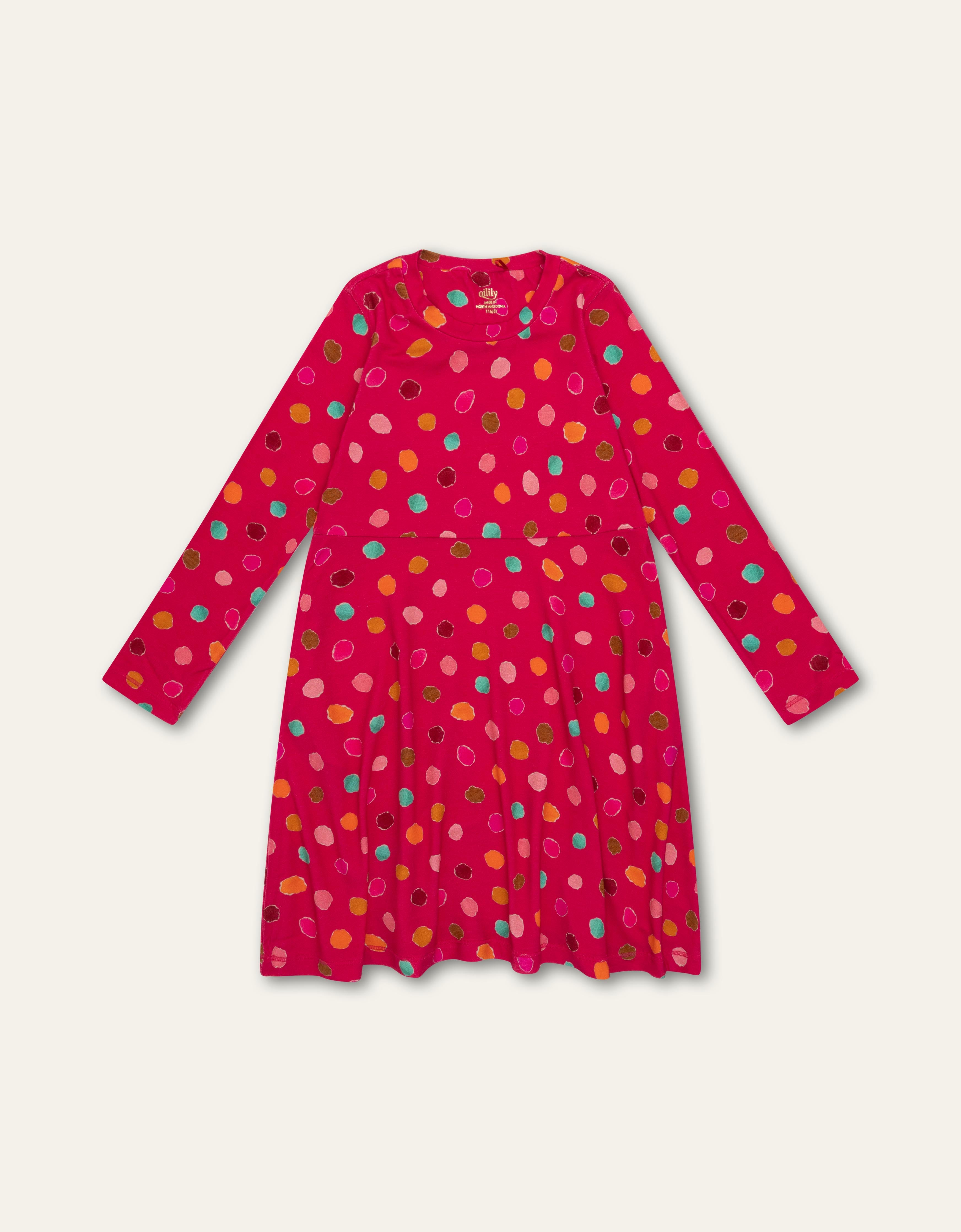 Derby Jurk Nessy Dots/Bright Rose