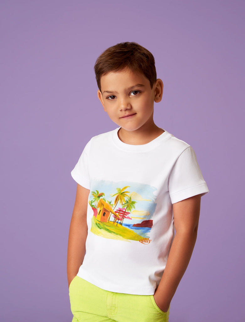Puma T-shirt met grafische Puma-opschrift Jongens Junior Olijfgroen Puma T-shirt met grafische Puma-opschrift Jongens Junior Olijfgroen